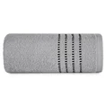 Ręcznik bawełniany FIORE z ozdobnym stebnowaniem - 50 x 90 cm - stalowy 3