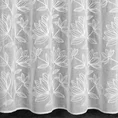 Zasłona SUZI z tkaniny w stylu boho zdobiona szenilowym haftem kwiatów - 140 x 250 cm - biały 3
