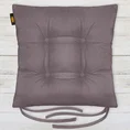 ADORE dwustronna welurowa poduszka siedziskowa na krzesło z czterema pikowaniami, gramatura 195 g/m2 - 40 x 40 x 8 cm - grafitowy 1