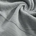 Ręcznik STELLA z bawełny z żakardową bordiurą z drobnymi punkcikami - 50 x 90 cm - stalowy 5