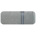 EUROFIRANY CLASSIC Ręcznik LORI z bordiurą podkreśloną błyszczącą nicią - 50 x 90 cm - stalowy 3