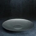 Patera ze szkła artystycznego srebrna - ∅ 37 x 4 cm - srebrny 1