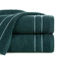 Ręcznik EMINA bawełniany z bordiurą podkreśloną klasycznymi paskami - 70 x 140 cm - turkusowy 1