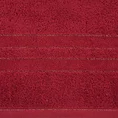 Ręcznik GALA bawełniany z  bordiurą w paski podkreślone błyszczącą nicią - 70 x 140 cm - bordowy 2