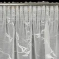 Dekoracja okienna  ALINA z etaminy zdobiona błyszczącym marmurkowym wzorem - 140 x 270 cm - biały 8
