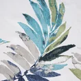 Zasłona z wzorem w kolorowe liście z lekkiej, matowej mikrofibry - 140 x 250 cm - niebieski 7