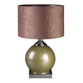 Lampa stołowa ALINE na kulistej podstawie z abażurem z welwetu w marmurkowy wzorek - ∅ 38 x 58 cm - bordowy 3