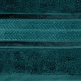 EUROFIRANY PREMIUM Ręcznik MIRO w kolorze turkusowym, z włókien bambusowych z żakardową bordiurą zdobioną lśniącymi paskami - 50 x 90 cm - turkusowy 2
