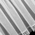 Zazdrostka z matowej etaminy zdobiona gipiurą - 150 x 30 cm - biały 6