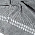 EWA MINGE Ręcznik FILON w kolorze srebrnym, w prążki z ozdobną bordiurą przetykaną srebrną nitką - 50 x 90 cm - srebrny 5