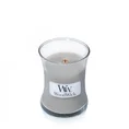 WOOD WICK - mała świeca z drewnianym knotem - Fireside - ∅ 7 x 8 cm - szary 1