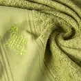 Ręcznik z ornamentowym haftem - 50 x 90 cm - oliwkowy 5