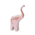 Słoń - figurka ceramiczna SIMONA z perłowym połyskiem - 12 x 7 x 24 cm - różowy 1