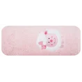 Ręcznik BABY z haftowaną aplikacją z owieczką - 50 x 90 cm - jasnoróżowy 3