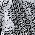 Obrus z gipiury o geometrycznej ażurowej strukturze - 145 x 350 cm - biały 4