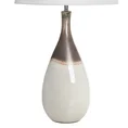Lampa KATIA na ceramicznej podstawie w stylu boho z cieniowaniem - 28 x 28 x 73 cm - kremowy 9