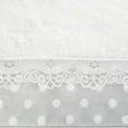 Ręcznik z naszywaną bordiurą i koronką - 70 x 140 cm - kremowy 2