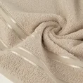 Ręcznik MANOLA z bordiurą podkreśloną żakardowymi paseczkami - 30 x 50 cm - beżowy 5