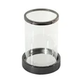 Świecznik dekoracyjny CLAIRE z metalu ze szklanym kloszem - ∅ 12 x 16 cm - czarny 1