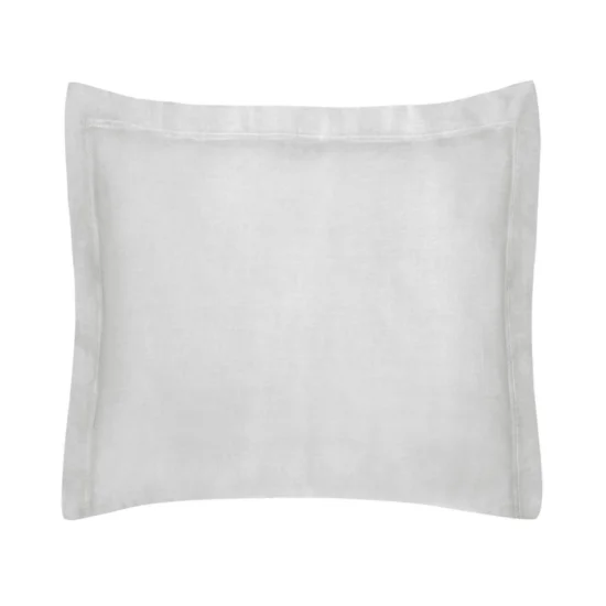 NOVA COLOUR Poszewka na poduszkę bawełniana z satynowym połyskiem i ozdobną kantą - 50 x 60 cm - jasnoszary