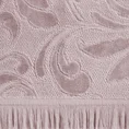 Ręcznik z żakardowym wzorem - 70 x 140 cm - liliowy 2
