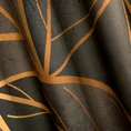 LIMITED COLLECTION Zasłona ALISMA 2 z miękkiego welwetu z motywem dużych liści CIEPŁO BRĄZÓW - 140 x 250 cm - brązowy 11