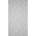 Zasłona FIORE z półprzezroczystej matowej tkaniny z graficznym kwiatowym motywem - 140 x 250 cm - biały 9