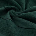 Ręcznik LIANA z bawełny z żakardową bordiurą przetykaną złocistą nitką - 50 x 90 cm - ciemnozielony 5