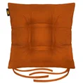 ADORE dwustronna welurowa poduszka siedziskowa na krzesło z czterema pikowaniami, gramatura 195 g/m2 - 40 x 40 x 8 cm - ceglasty 2