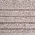 Ręcznik klasyczny JASPER z bordiurą podkreśloną delikatnymi brązowymi paskami - 30 x 50 cm - pudrowy róż 2
