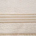 Ręcznik bawełniany z ozdobną bordiurą w paski - 50 x 90 cm - beżowy 2