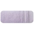 Ręcznik POLA z żakardową bordiurą zdobioną stebnowaniem - 50 x 90 cm - liliowy 3