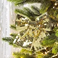 Ozdoba świąteczna - złota kokarda z błyszczącymi cekinami - 20 x 22 cm - złoty 1