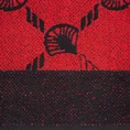 Ręcznik DORIAN melanżowy z geometrycznym wzorem z motywem wachlarzy - 30 x 50 cm - czarny 2