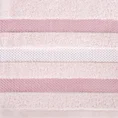 EUROFIRANY CLASSIC Ręcznik bawełniany GRACJA z ozdobną bordiurą w pasy - 30 x 50 cm - różowy 2
