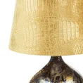 Lampa stołowa MYRA na szklanej podstawie z przecieranego szkła czarno-złota z wytłaczanego złotego welwetu - ∅ 24 x 53 cm - czarny 2