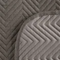 Narzuta LEN z tkaniny o strukturze lnu pikowana w wzór jodełki - 200 x 220 cm - popielaty 3