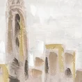 Obraz CITY ręcznie malowany na płótnie widok miasta - 60 x 100 cm - złoty 2