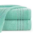 Ręcznik bawełniany FIORE z ozdobnym stebnowaniem - 30 x 50 cm - miętowy 1