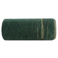 Ręcznik bawełniany KORAL z bordiurą podkreśloną  żakardowymi paseczkami - 50 x 90 cm - ciemnozielony 3