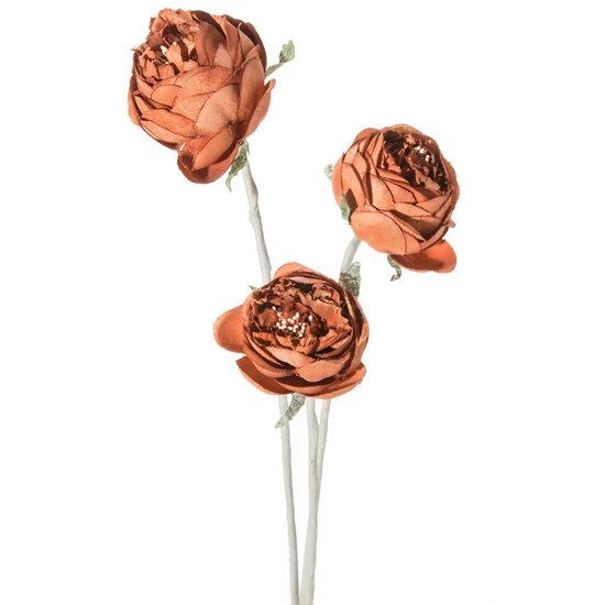 RÓŻA bukiet, kwiat sztuczny dekoracyjny - ∅ 7 x 74 cm - pomarańczowy