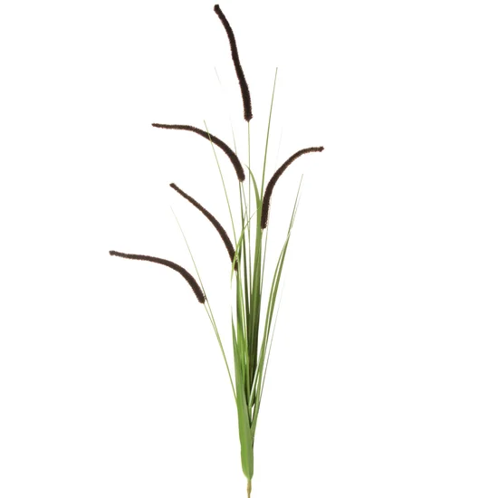 TRAWA OZDOBNA Z DŁUGIMI KŁOSAMI, sztuczna roślina dekoracyjna - 53 cm - brązowy