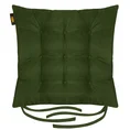 ADORE dwustronna welurowa poduszka siedziskowa na krzesło z dziewięcioma pikowaniami, gramatura 195 g/m2 - 40 x 40 x 6 cm - zielony 2
