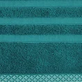 Ręcznik z żakardową bordiurą w pasy - 70 x 140 cm - turkusowy 2