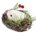 Świąteczna ozdoba NEST ptaszek w gniazdku - ∅ 10 cm - biały 2