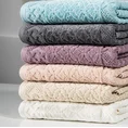 Ręcznik z żakardowym wzorem - 70 x 140 cm - fioletowy 6