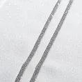 Bieżnik ze srebrną nicią zdobiony cyrkoniami - 70 x 150 cm - biały 6