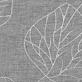 Zasłona LORI ze srebrnym nadrukiem liści - 140 x 250 cm - biały 12