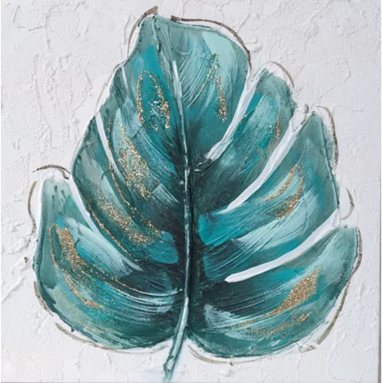 Obraz MONSTERA ręcznie malowany na płótnie Obraz MONSTERA ręcznie malowany na płótnie - 30 x 30 cm