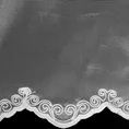 Firana ELIZA z błyszczącej mikrosiateczki z połyskiem zakończona haftem nicią kordonkową - 300 x 145 cm - biały 4